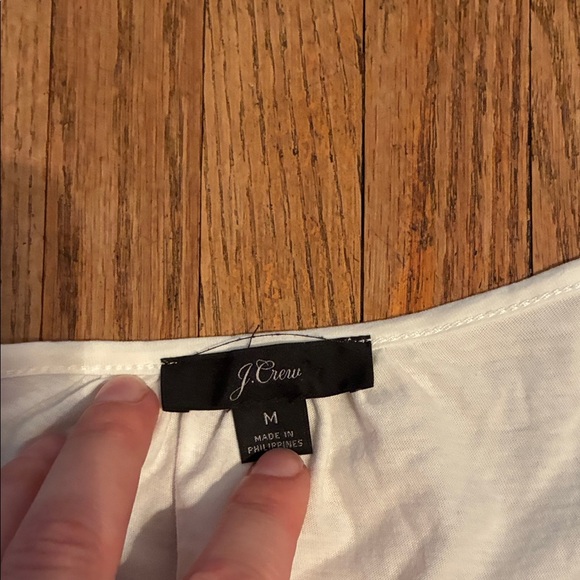 J. Crew Light Gray and White Short Sleeve Tees - Picture 4 of 16